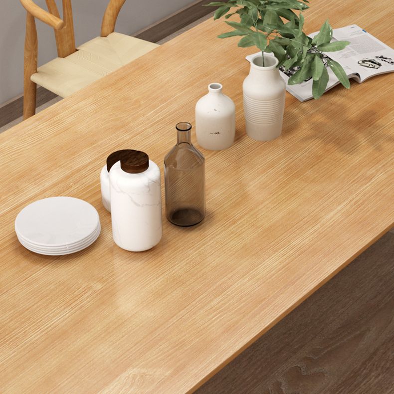 Dining Room Simple Solid Wood Rectangular Dining Table with 4 Legs Base Clearhalo ' dining_table' 'Dining Tables & Seating' 'Dining Tables' 'Furniture' 'furniture_dining_table' 'Kitchen & Dining Furniture' 'kitchen&dining_furn' 'kitchen' 'kitchen_dining_table' 1200x1200_e62c5d9b-9877-4de5-b05a-4da8233d583c