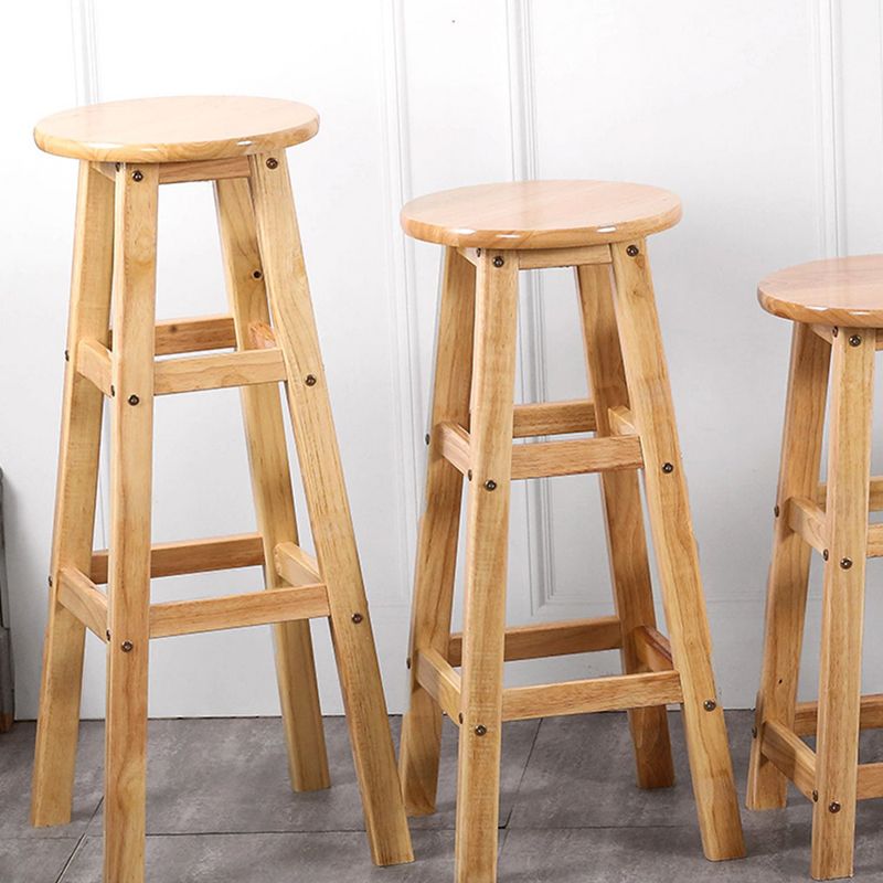 Modern Armless Backless Counter Stool Wood Cafe Bar Stool with Seat and Pedal Clearhalo 'Bar Furniture' 'Bar Stools' 'bar_stools' 'furn' 'furn_bar_stools' 'Furniture' 'furniture_bar_stools' 'Kitchen & Dining Furniture' 1200x1200_e62c7d8a-807f-4bce-8d92-3a025f1e230c
