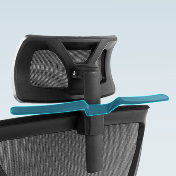 Chaise de chaise moderne chaise d'ordinateur de chaise en milieu de dos avec roues en noir / rouge / bleu