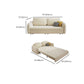 Fabric Pillow Back Sofa Bed Glam Futon Sleeper Sofa Bed in White