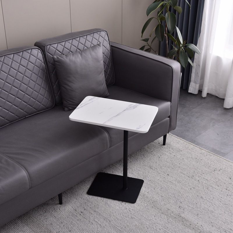 Faux Marble Top End Modern Table 21.6 "Tall Pedestal End Table Clearhalo 'Coffee & Accent Tables' 'End & Side Tables' 'end_side_tables' 'furn' 'furn_end_side_tables' 'Furniture' 'Living Room Furniture' 1200x1200_e62ee3cc-e397-4e60-8a24-bebf2199a609