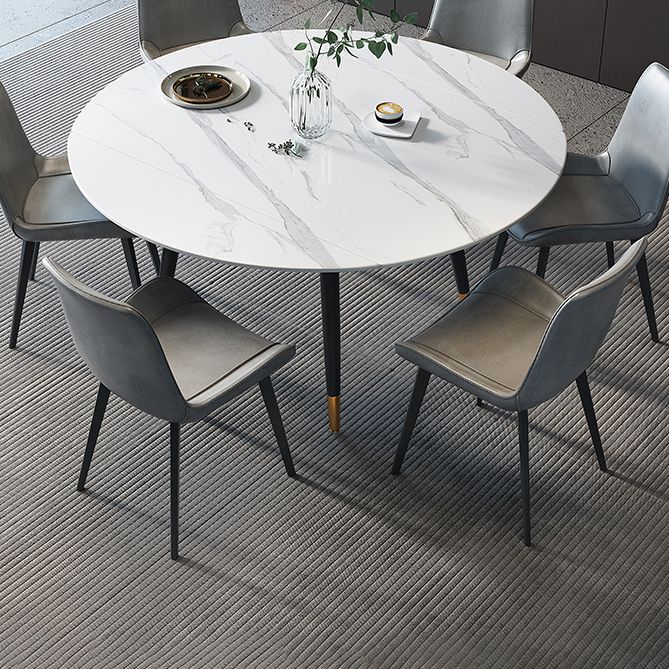 Modern Sintered Stone Dining Room Set with Black Base Dining Furniture for Home Use Clearhalo 'Dining Room Sets' 'Dining Tables & Seating' 'dining_room_set' 'furn' 'furn_dining_room_set' 'Furniture' 'furniture_dining_room_set' 'Kitchen & Dining Furniture' 'kitchen&dining_furn' 'kitchen' 1200x1200_e630aeb4-639b-401e-9d16-bc94bc230d60