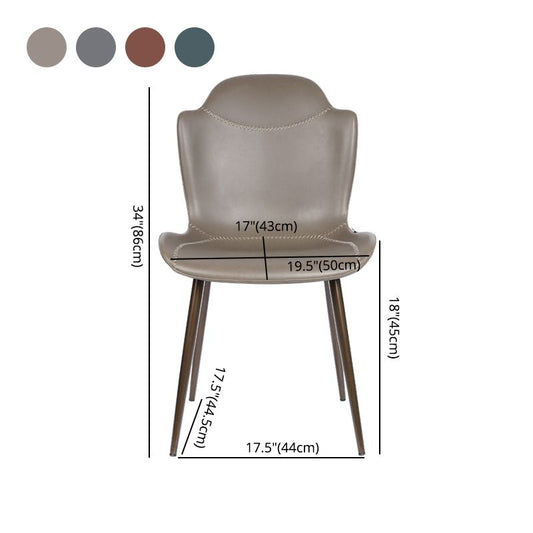 Modern Design Leather Dining Arm Chairs Wingback Parsons Side Chair for Kitchen Clearhalo ' kitchen&dining_furn' 'Dining Chairs' 'Dining Tables & Seating' 'dining_chair' 'furn' 'furn_dining_chair' 'Furniture' 'furniture_dining_chair' 'Kitchen & Dining Furniture' 'kitchen' 1200x1200_e6317311-e2b1-4157-a40d-e348f7e1d3d2