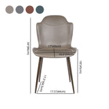 Modern Design Leather Dining Arm Chairs Wingback Parsons Side Chair for Kitchen Clearhalo ' kitchen&dining_furn' 'Dining Chairs' 'Dining Tables & Seating' 'dining_chair' 'furn' 'furn_dining_chair' 'Furniture' 'furniture_dining_chair' 'Kitchen & Dining Furniture' 'kitchen' 1200x1200_e6317311-e2b1-4157-a40d-e348f7e1d3d2