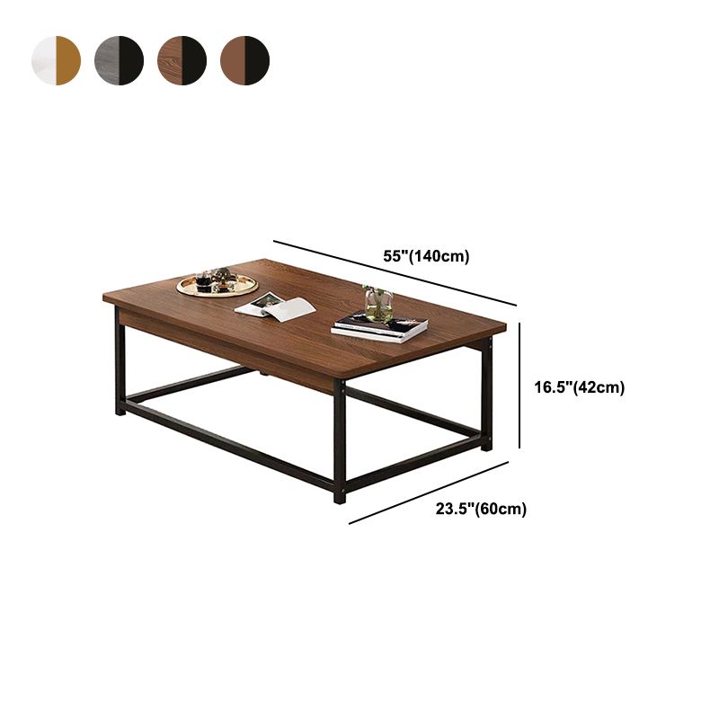 Rectangular Frame Base Wooden Table Modern Style Coffee Table Clearhalo 'Coffee & Accent Tables' 'Coffee Tables' 'coffee_tables' 'furn' 'furn_coffee_tables' 'Furniture' 'Living Room Furniture' 1200x1200_e631dfba-507a-494d-a352-f41d74f032b0