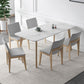 Modern Sintered Stone Top Dining Set Rectangle 1/2/5/6/7 Pieces Dining Table with Chairs Clearhalo 'Dining Room Sets' 'Dining Tables & Seating' 'dining_room_set' 'furn' 'furn_dining_room_set' 'Furniture' 'furniture_dining_room_set' 'Kitchen & Dining Furniture' 1200x1200_e63265db-f8d3-4826-a8c6-2c0730806a39