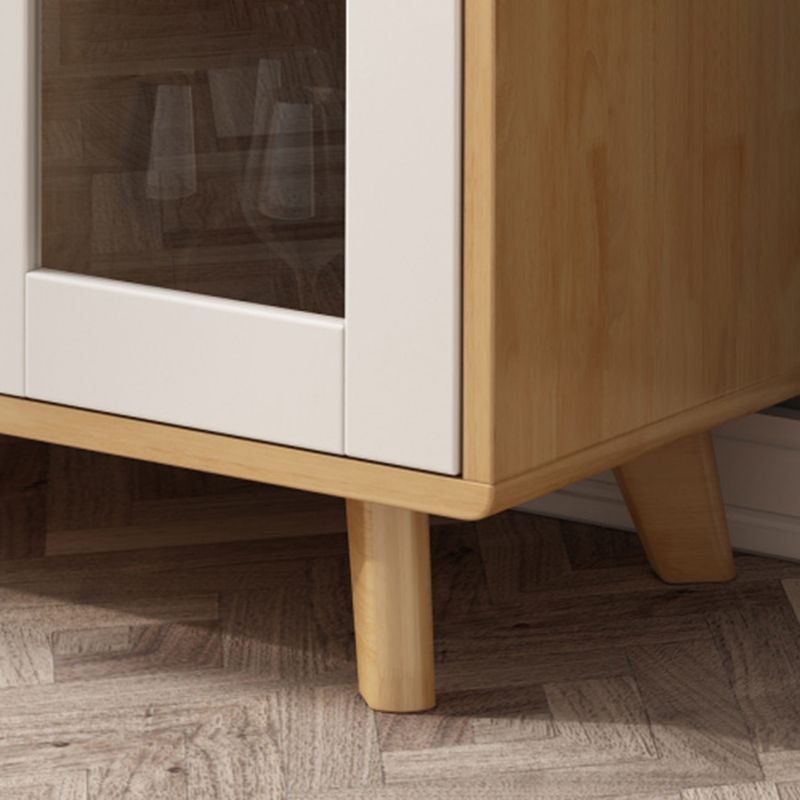 Solid Wood Buffet Table Modern 38.4-inch Side Board with Cabinets and Drawer Clearhalo 'buffet_sideboard' 'Buffets & Sideboards' 'furn' 'furn_buffet_sideboard' 'Furniture' 'Kitchen & Dining Furniture' 1200x1200_e6332b6d-8ad4-4425-82b0-894fea023c3d