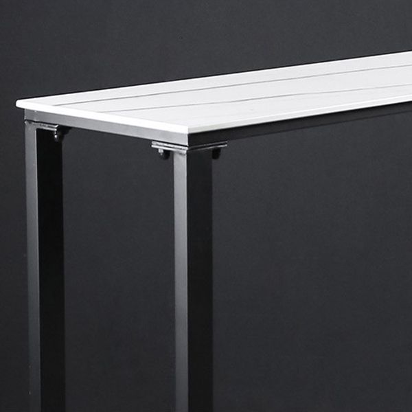 Modern Rectangle Footrest Event and Cocktail Table Black Slate Patio Bar Table Clearhalo 'Bar Furniture' 'Bar Tables' 'bar_tables' 'furn' 'furn_bar_tables' 'Furniture' 'furniture_bar_tables' 'Kitchen & Dining Furniture' 'kitchen&dining_furn' 'kitchen' 1200x1200_e633d115-3955-47a9-a540-d931c10250f9