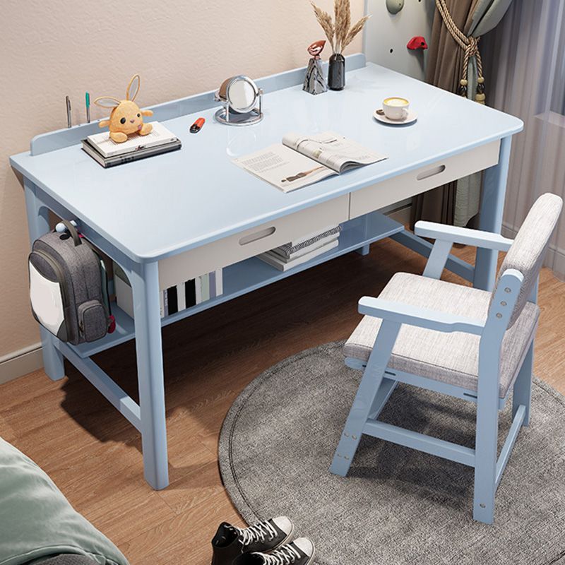 Eigentijdse kantoorbureau rechthoekige schrijfbureau met 2 laden