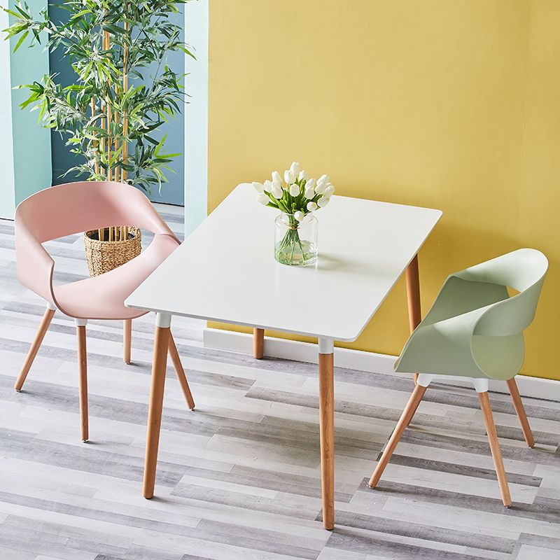 Scandinavian Armless Dining Chairs Eames Side Dining Chairs with Wood Legs Clearhalo ' kitchen&dining_furn' 'Dining Chairs' 'Dining Tables & Seating' 'dining_chair' 'Furniture' 'furniture_dining_chair' 'Kitchen & Dining Furniture' 'kitchen' 1200x1200_e63497f2-92e3-4f18-a223-a351205b09de