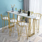 Modern Marble Counter Table with Rectangle Table Top Sled Table - 42" H Clearhalo 'Bar Furniture' 'Bar Tables' 'bar_tables' 'furn' 'furn_bar_tables' 'Furniture' 'furniture_bar_tables' 'Kitchen & Dining Furniture' 1200x1200_e634acde-3f26-46f9-b4af-f3fb7f1ca4a6