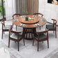 Rubberwood Solid Wood Table Round Dining Table for Kitchen Table Clearhalo 'Dining Tables & Seating' 'Dining Tables' 'dining_table' 'furn' 'furn_dining_table' 'Furniture' 'Kitchen & Dining Furniture' 1200x1200_e634fcf2-3da7-4438-ac16-999726b48020