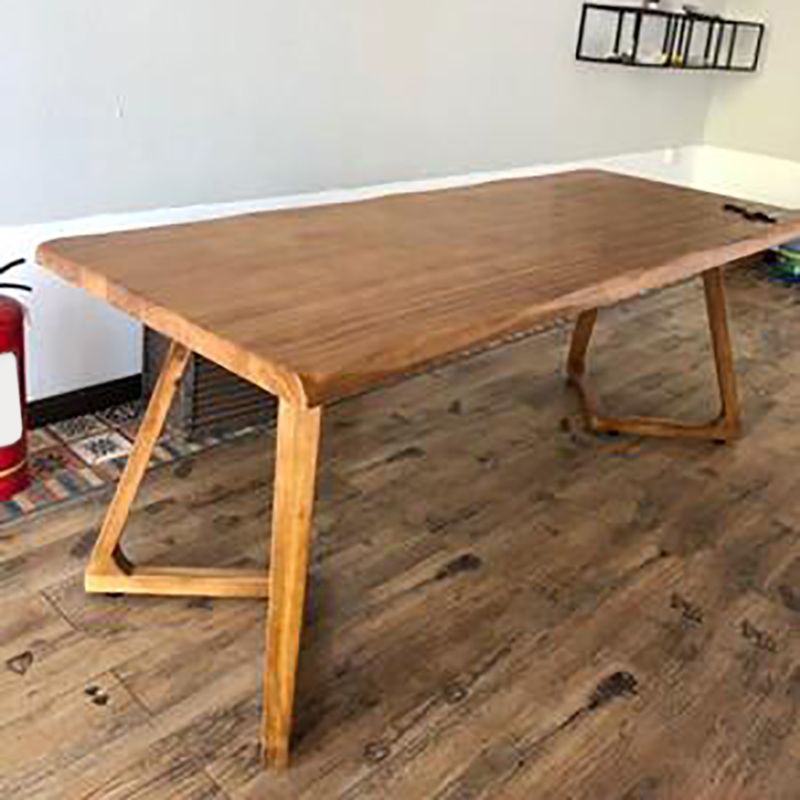 Massief hout rechthoekig schrijfbureau industriële vergaderbureau voor thuis