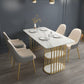 Glam 1/2/5 Pieces Dining Set Rectangle Stone Dining Table Set for Kitchen Clearhalo 'Dining Room Sets' 'Dining Tables & Seating' 'dining_room_set' 'furn' 'furn_dining_room_set' 'Furniture' 'furniture_dining_room_set' 'Kitchen & Dining Furniture' 1200x1200_e635a35f-1988-42bd-8ade-8dc5c8b94aed
