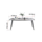 Sintered Stone Dining Table Simplicity Style 4 Legs Carbon Steel Base Rectangle Table for Home Clearhalo ' dining_table' 'Dining Tables & Seating' 'Dining Tables' 'furn' 'furn_dining_table' 'Furniture' 'furniture_dining_table' 'Kitchen & Dining Furniture' 'kitchen&dining_furn' 'kitchen' 'kitchen_dining_table' 1200x1200_e63762c8-fe38-4bbd-b90f-3f88f7ef1c07