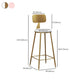 Glam Counter Bar Stool Low Back Counter Height Stools for Bristol Clearhalo 'Bar Furniture' 'Bar Stools' 'bar_stools' 'furn' 'furn_bar_stools' 'Furniture' 'Kitchen & Dining Furniture' 1200x1200_e63770df-c424-4012-9229-0f161ab37f85
