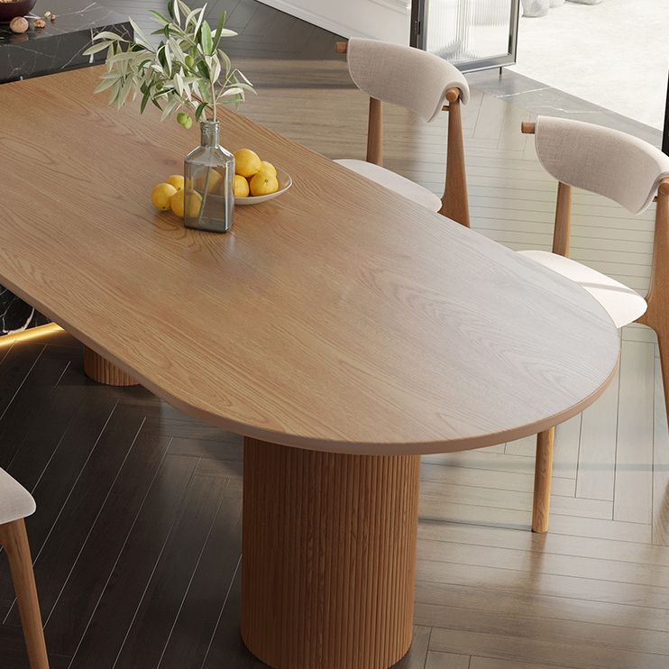 Island Platform Dining Table Contemporary Solid Wood Dining Table Clearhalo ' dining_table' 'Dining Tables & Seating' 'Dining Tables' 'furn' 'furn_dining_table' 'Furniture' 'furniture_dining_table' 'Kitchen & Dining Furniture' 'kitchen&dining_furn' 'kitchen' 'kitchen_dining_table' 1200x1200_e637b60d-0130-4597-9003-959490474603