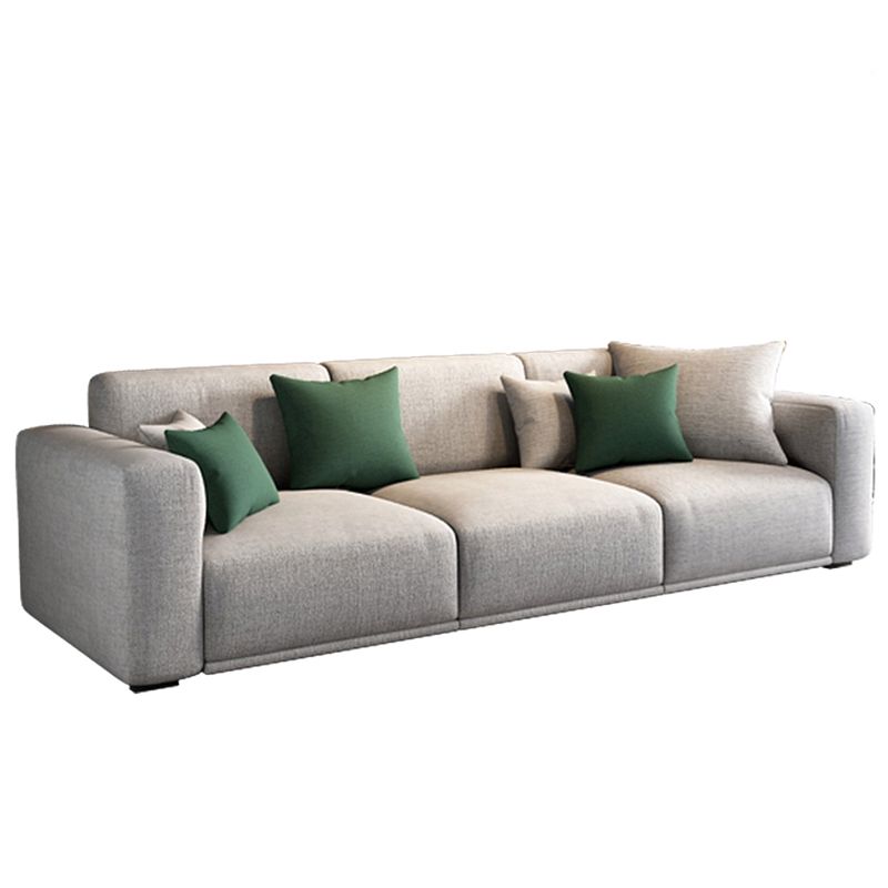 アパート用の現代的なルーズバックシート枕トップアームベージュソファ