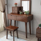 Modern 2-Drawers Table Dressing Table Solid Wood Mirror Make-up Vanity Clearhalo 'Bedroom Furniture' 'furn' 'furn_makeup_vanities' 'Furniture' 'Makeup Vanities' 'makeup_vanities' 1200x1200_e63b8eeb-68e3-4041-ad68-d5814bc819d2