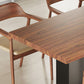 Brown Dining Table Solid Wood Rectangle Contemporary Style Dinner Table
