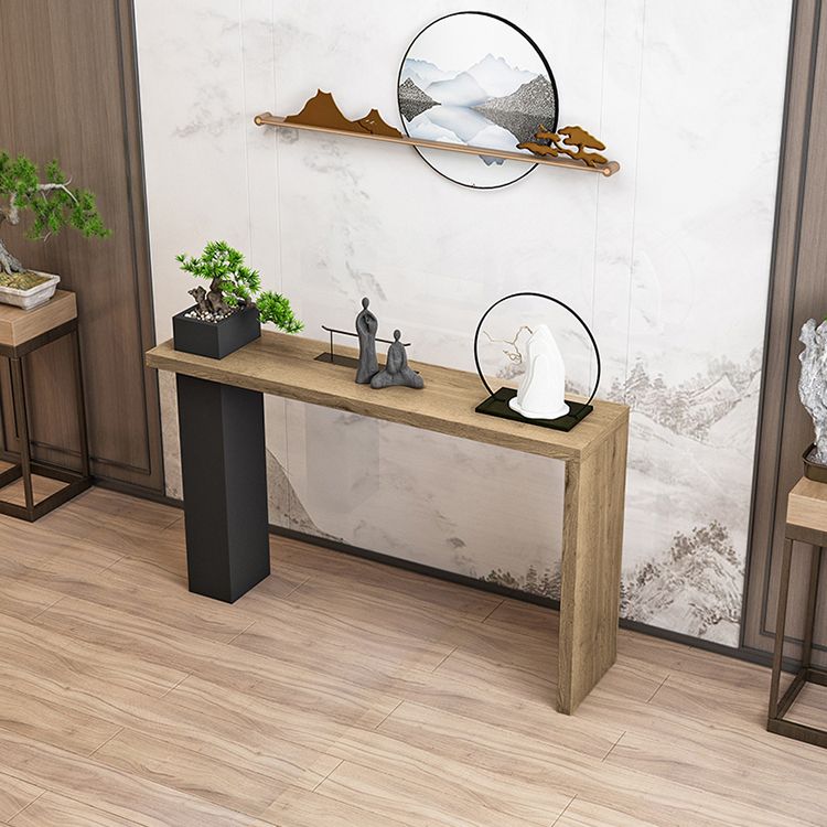 Solid Wood Rectangle Console Table 33.46-inch Tall Accent Table for Hall Clearhalo 'Console Tables' 'console_tables' 'Entry & Mudroom Furniture' 'furn' 'furn_console_tables' 'Furniture' 1200x1200_e63db0f2-98f2-4e94-af0f-65f5cb7b77d9