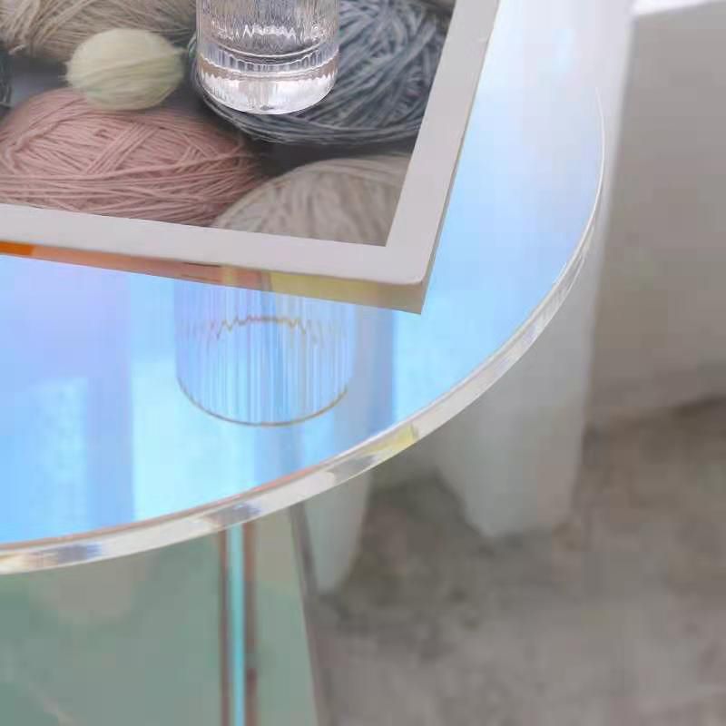Light Luxury Gradient Colorful Coffee Table Round Oval Acrylic Coffee Table Clearhalo 'Coffee & Accent Tables' 'Coffee Tables' 'coffee_tables' 'furn' 'furn_coffee_tables' 'Furniture' 'Living Room Furniture' 1200x1200_e63e3152-c3d2-45ad-ab69-ecc7e655c67d