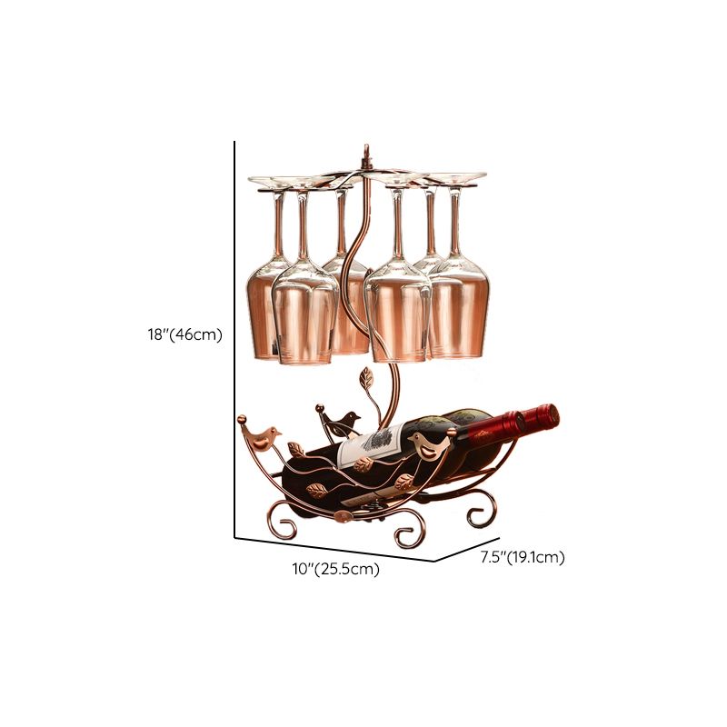 Glam Tabletop Wine Holder Rack Metal Wine Rack Kit voor woonkamer