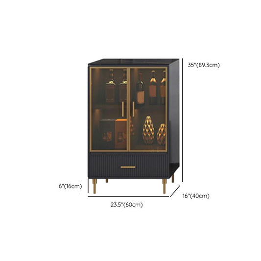 Tavolo da sideboard in pietra a buffet glam con armadi e cassetti