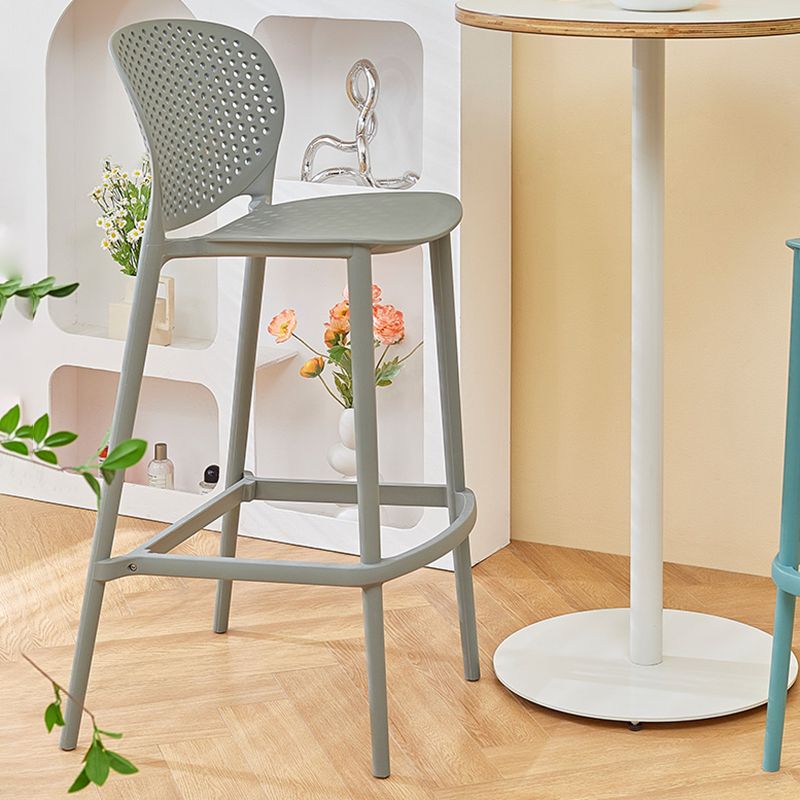 Scandinavian Matte Finish Milk Tea Shop Stool Plastic Footrest Barstool Clearhalo 'Bar Furniture' 'Bar Stools' 'bar_stools' 'furn' 'furn_bar_stools' 'Furniture' 'furniture_bar_stools' 'Kitchen & Dining Furniture' 1200x1200_e640ddc8-3f30-46d4-8d65-02c0a34cc16b