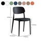 Silla de plástico de silla lateral de apilamiento interior moderno con tapizado