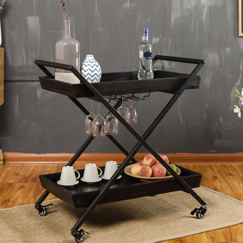 27.56 "H ROLLING TABLE DE PREP moderne Table de préparation rectangulaire en bois pour usage domestique