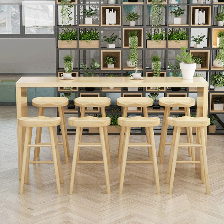 Rectangle Solid Wood Top Counter Table 42-inch Height Simple Bar Table Clearhalo 'Bar Furniture' 'Bar Tables' 'bar_tables' 'furn' 'furn_bar_tables' 'Furniture' 'furniture_bar_tables' 'Kitchen & Dining Furniture' 1200x1200_e64265fe-2fcd-4f08-910d-e2fadadd1e1b