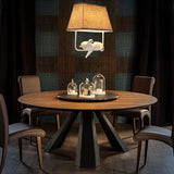 Minimalist Brown Standard Dining Table Solid Wood Round Table (without Lazy Susan) Clearhalo ' dining_table' 'Dining Tables & Seating' 'Dining Tables' 'Furniture' 'furniture_dining_table' 'Kitchen & Dining Furniture' 'kitchen&dining_furn' 'kitchen' 'kitchen_dining_table' 1200x1200_e64335ee-f73f-402d-a7bc-a6d1904b15c5