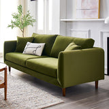 33,46 "H zeitgenössische Samtquadratarmof Sofa mit Kissen für Wohnzimmer