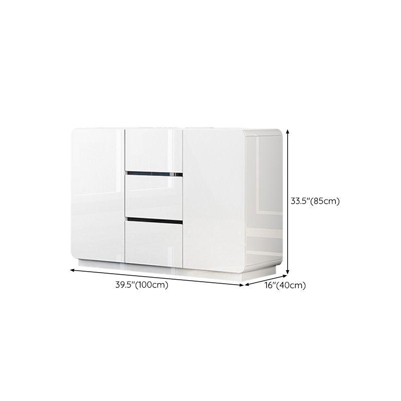 Junta lateral de estilo glamorante Buffet de comedor de madera con gabinetes y cajones