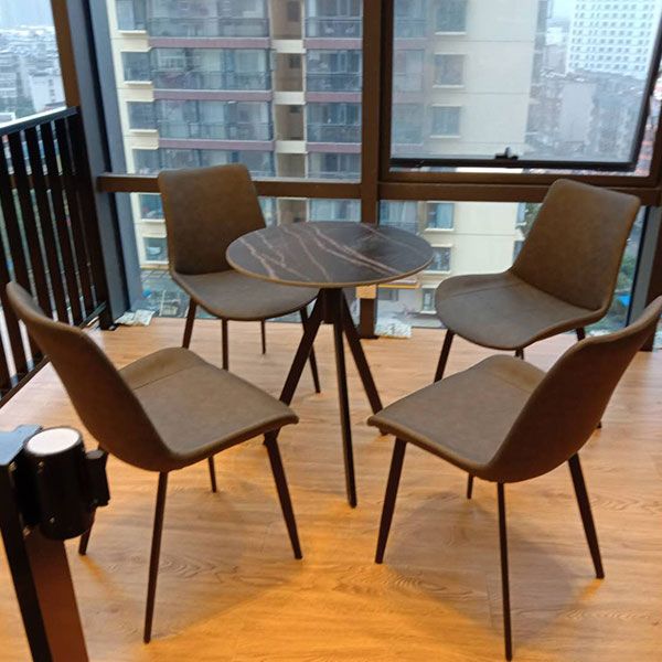 Contemporary Round Shape Standard Dining Table Sintered Stone Dining Table for Kitchen Clearhalo ' dining_table' 'Dining Tables & Seating' 'Dining Tables' 'furn' 'furn_dining_table' 'Furniture' 'furniture_dining_table' 'Kitchen & Dining Furniture' 'kitchen&dining_furn' 'kitchen' 'kitchen_dining_table' 1200x1200_e6462679-a2c1-4c29-b799-8af8dc96a003