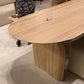 Oval Solid Wood Brown Tone Dining Table Modern Double Pedestal Table for Dining Room Clearhalo ' dining_table' 'Dining Tables & Seating' 'Dining Tables' 'furn' 'furn_dining_table' 'Furniture' 'furniture_dining_table' 'Kitchen & Dining Furniture' 'kitchen&dining_furn' 'kitchen' 'kitchen_dining_table' 1200x1200_e6463d3c-a103-41fe-a1ec-6728612fec30