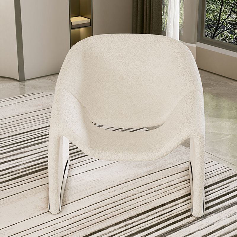 White Wool Accent Armchair with Sled Base and Tight Back in Solid Wood Clearhalo 'Accent Chairs' 'accent_chairs' 'Chairs & Seating' 'furn' 'furn_accent_chairs' 'Furniture' 'Living Room Furniture' 1200x1200_e646d6b5-6b61-490f-8a6b-0e977d190022