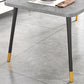 Contemporary Rectangle Shape Kitchen Dining Table Sintered Stone Dining Table with 4 Legs Base Clearhalo ' dining_table' 'Dining Tables & Seating' 'Dining Tables' 'Furniture' 'furniture_dining_table' 'Kitchen & Dining Furniture' 'kitchen&dining_furn' 'kitchen' 'kitchen_dining_table' 1200x1200_e646e774-3c39-4074-af77-a99a33e9a724