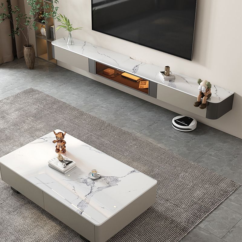 Consola de TV de gestión de cable montada en la pared de Styly Style TV, 47 "L x 11.8" W x 7.87 "H