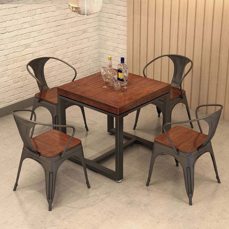 Industrial Style Solid Wood Dining Table Trestle Base Dining Site Table for Dining Room Clearhalo ' dining_table' 'Dining Tables & Seating' 'Dining Tables' 'furn' 'furn_dining_table' 'Furniture' 'furniture_dining_table' 'Kitchen & Dining Furniture' 'kitchen&dining_furn' 'kitchen' 'kitchen_dining_table' 1200x1200_e648e7b5-1008-469d-a6d1-9ed1180509a3