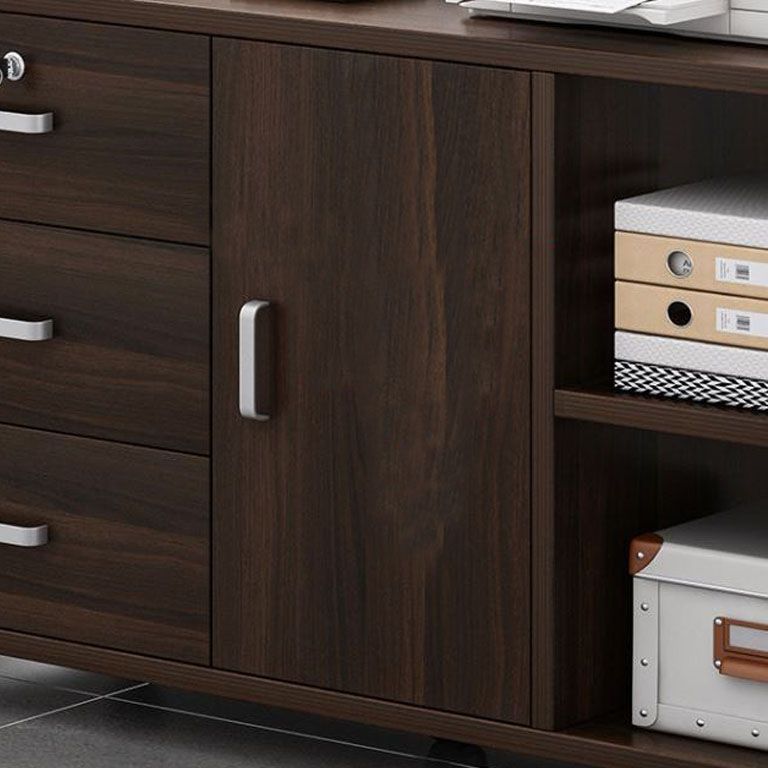 Archivo de cajones de madera de gabinete nórdico Archivo de almacenamiento con ruedas