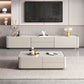 Modern TV Console Stone Media Console Storage White Console with Drawer Clearhalo 'furn' 'furn_tv_stands_entertainment_centers' 'Furniture' 'Living Room Furniture' 'TV Stands & Entertainment Centers' 'TV Stands & Media Storage Furniture' 'tv_stands_entertainment_centers' 1200x1200_e64eebac-7633-4ed7-ab4c-3d4e959ba56e