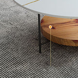 15.7 " H 4-Leg Metal Base Solid Color Round Slate Coffee Table For Living Room Clearhalo 'Coffee & Accent Tables' 'Coffee Tables' 'coffee_tables' 'furn' 'furn_coffee_tables' 'Furniture' 'furniture_coffee_tables' 'Living Room Furniture' 1200x1200_e6509f46-15d0-4967-9cfb-5c7da933951d