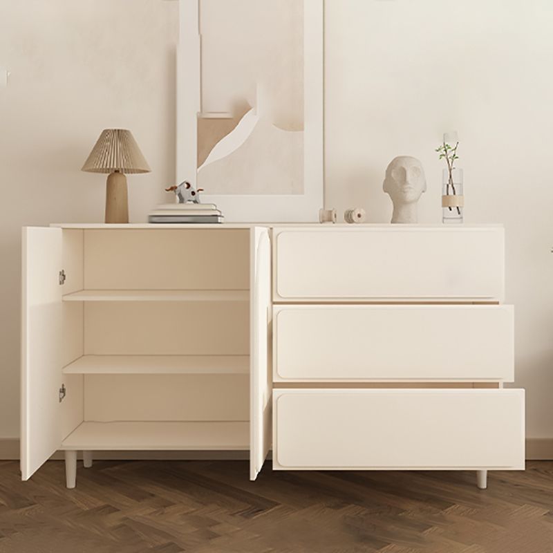 Modernism Horizontal Combo Dresser White Dresser with Storage for Home Clearhalo 'Bedroom Furniture' 'Dressers & Chests' 'dressers_chests' 'furn' 'furn_dressers_chests' 'Furniture' 1200x1200_e6535656-277e-4ad1-a913-f4c8e9577ec0