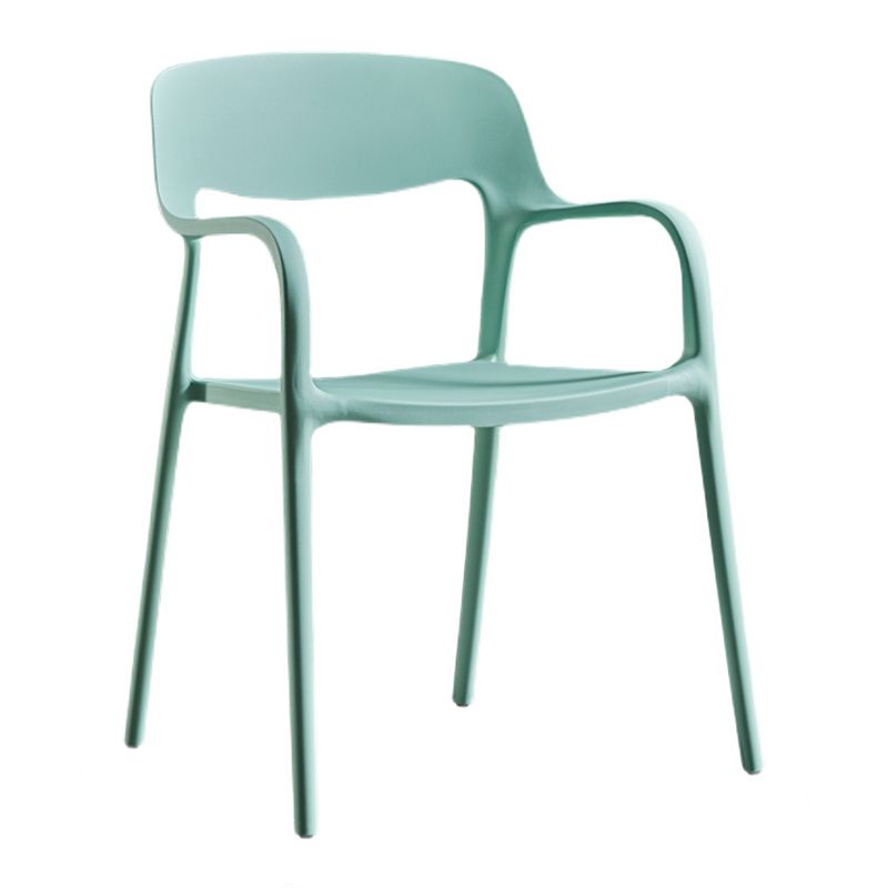 Plastic Open Back Stacking Arm Chair Contemporary Meeting Room Dining Chair Clearhalo ' kitchen&dining_furn' 'Dining Chairs' 'Dining Tables & Seating' 'dining_chair' 'furn' 'furn_dining_chair' 'Furniture' 'furniture_dining_chair' 'Kitchen & Dining Furniture' 'kitchen' 1200x1200_e653659c-f893-46b1-a795-8f7239020ad8
