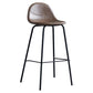 Leather Bar Stool Modern Backrest Counter Stool for Bristol with Metal Base Clearhalo 'Bar Furniture' 'Bar Stools' 'bar_stools' 'furn' 'furn_bar_stools' 'Furniture' 'Kitchen & Dining Furniture' 1200x1200_e65479ae-2382-4f03-a2ed-bada6fb5991b
