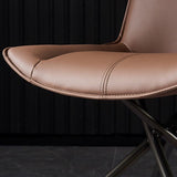 Modern Leather Home Side Chair Solid Back Dining Chair (Set of 2) Clearhalo ' kitchen&dining_furn' 'Dining Chairs' 'Dining Tables & Seating' 'dining_chair' 'furn' 'furn_dining_chair' 'Furniture' 'furniture_dining_chair' 'Kitchen & Dining Furniture' 'kitchen' 1200x1200_e654ffc5-140a-483a-84eb-511f5c53c344