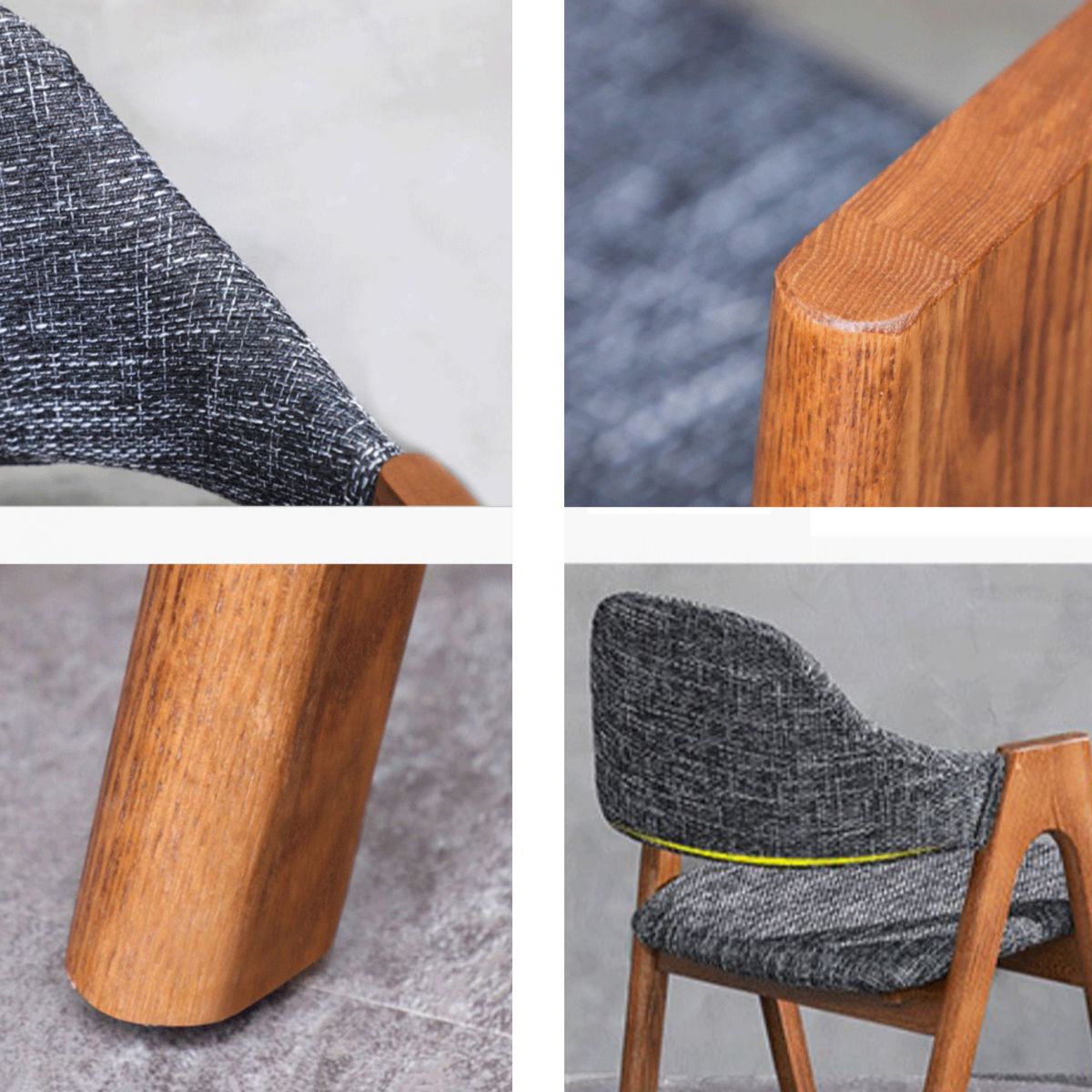 Scandinavian Study Room Open Back Arm Chair Upholstered Matte Finish Dining Chair Clearhalo ' kitchen&dining_furn' 'Dining Chairs' 'Dining Tables & Seating' 'dining_chair' 'furn' 'furn_dining_chair' 'Furniture' 'furniture_dining_chair' 'Kitchen & Dining Furniture' 'kitchen' 1200x1200_e6564295-1021-41a6-bde3-95d5aa4bfa2c