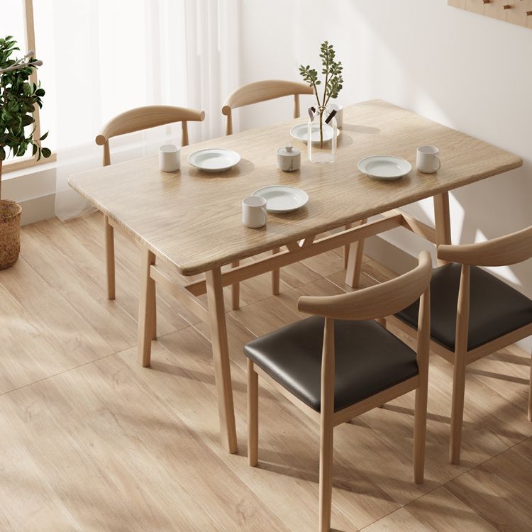 Modern Solid Wood Standard Dining Set Rectangle Shape Kitchen Dining Set with 4 Legs Table Clearhalo 'Dining Room Sets' 'Dining Tables & Seating' 'dining_room_set' 'Furniture' 'furniture_dining_room_set' 'Kitchen & Dining Furniture' 'kitchen&dining_furn' 'kitchen' 1200x1200_e65675fd-6c21-4b28-bd9d-737a40b78105